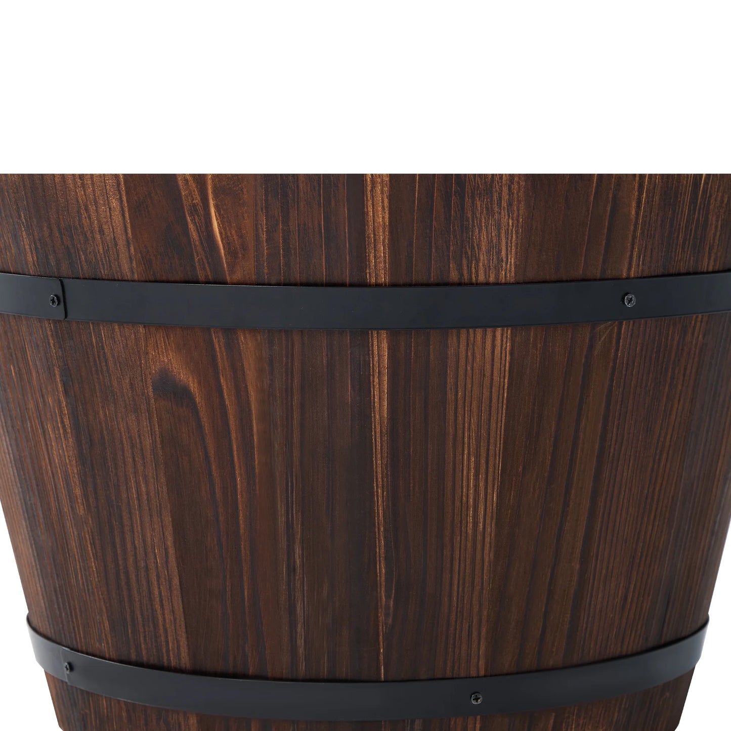 17 in Wood Whiskey Barrel Planter
