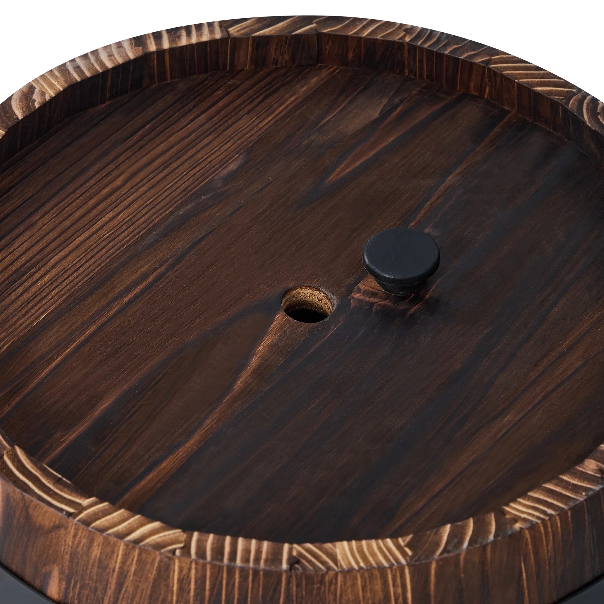 17 in Wood Whiskey Barrel Planter