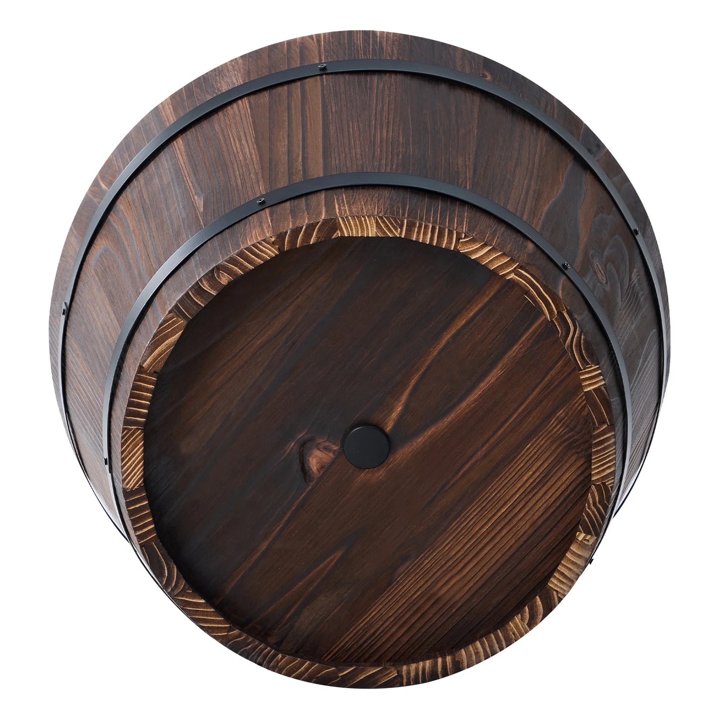17 in Wood Whiskey Barrel Planter